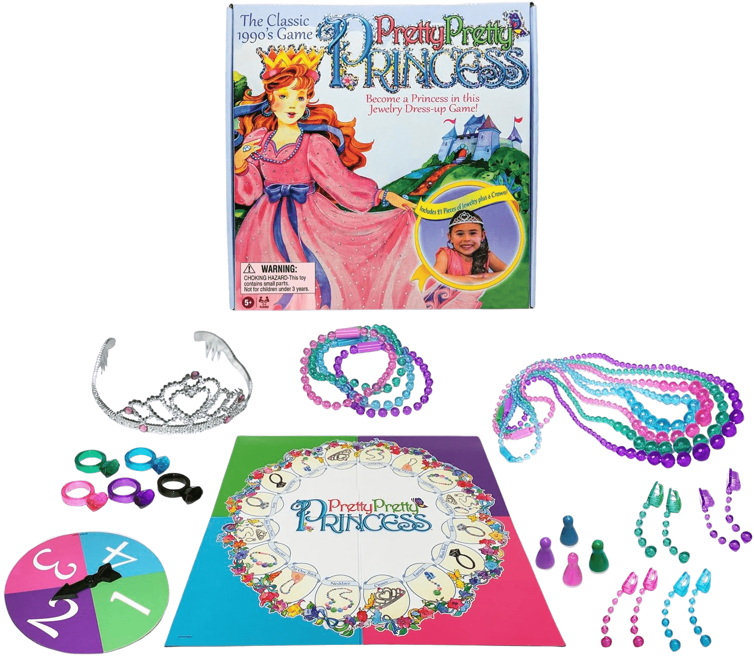 Pretty Pretty Princess Board Game - Classic Jewelry Dress-Up Game